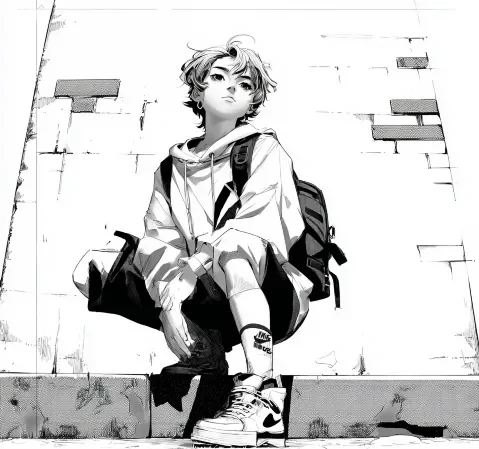 漫漫漫画题材画风混搭的主视觉，展示不同漫画作品的画面氛围